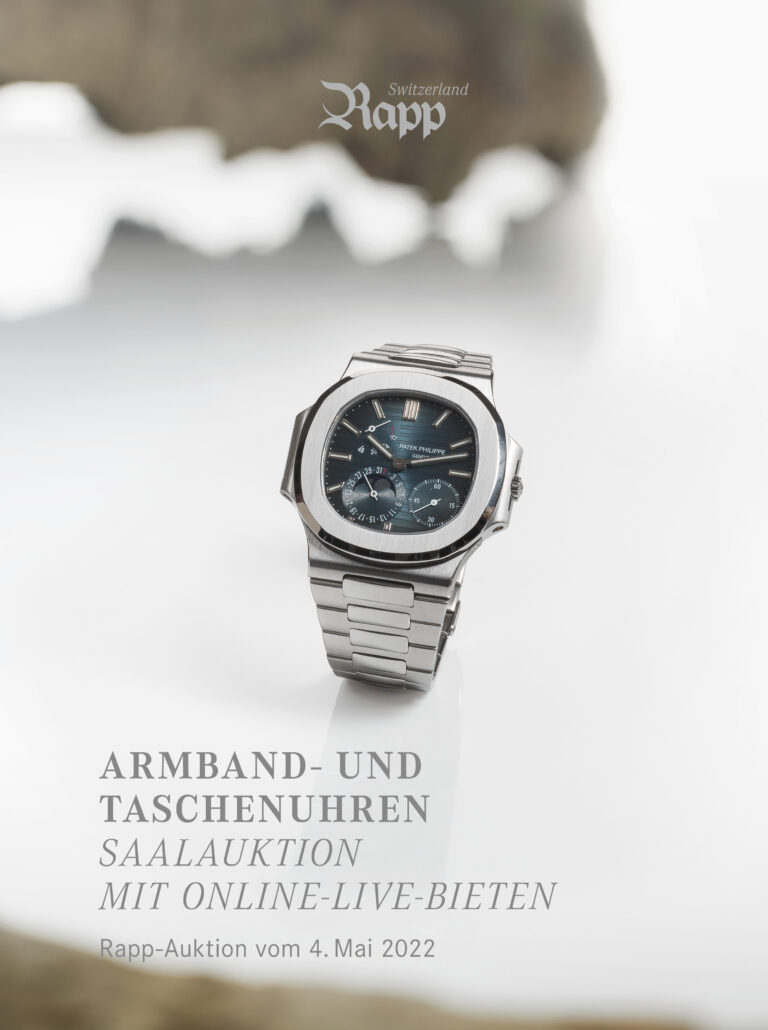 Im Auktionskatalog sind alle Armband- und Taschenuhren von der Rapp-Auktion 2022 ersichtlich